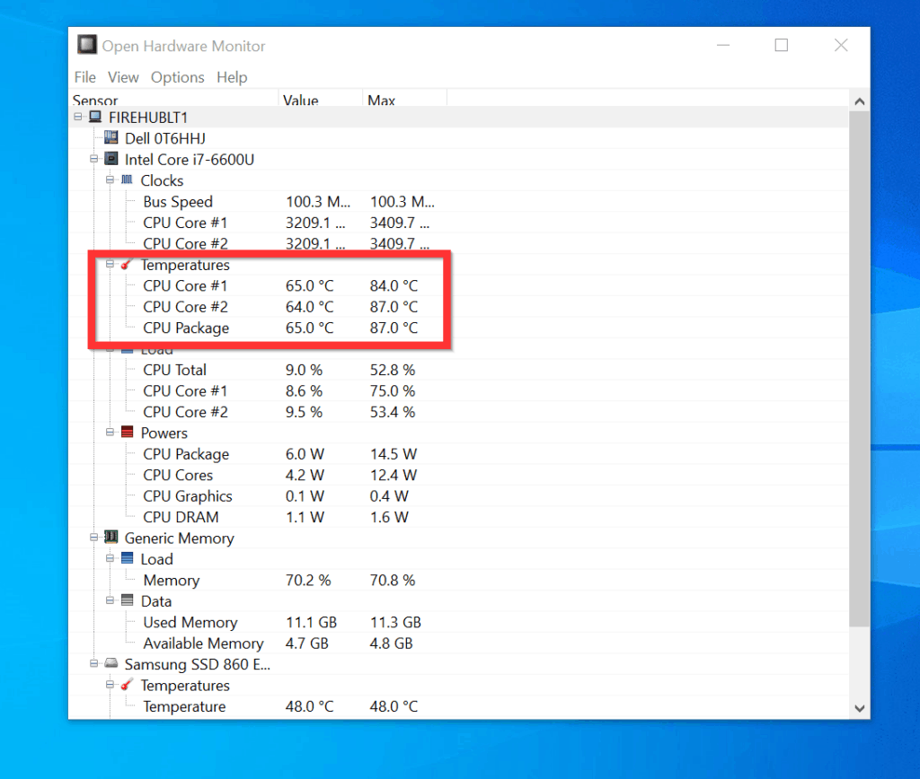 CPU Sıcaklığı