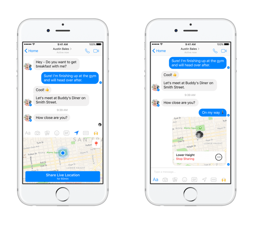 Facebook Messenger İle Konum Paylaşma