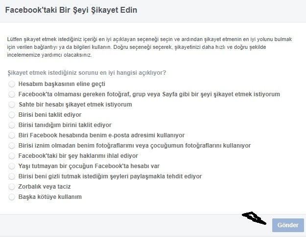 Facebook Şikayet 