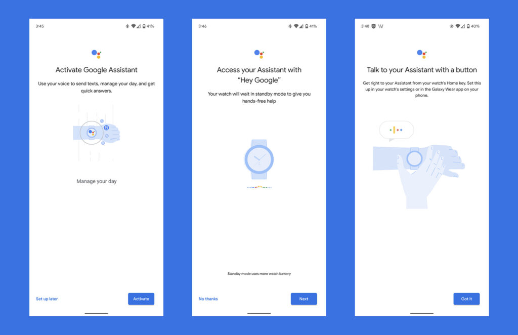 Galaxy Watch 4 Google Asistan