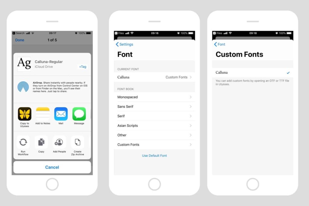 iPhone'da Yeni Yazı Tipi Ekleme