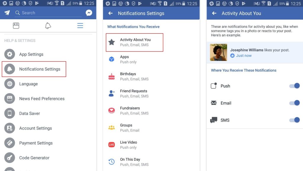 Facebook Bildirimleri Kapatma