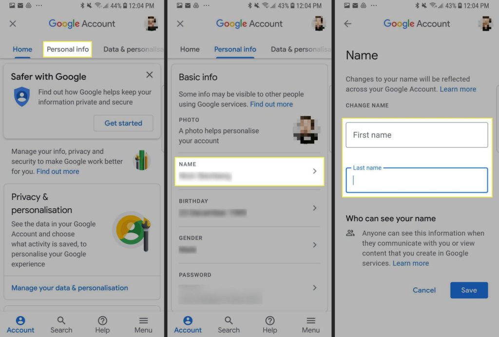 Google Meet Ad Değiştirme