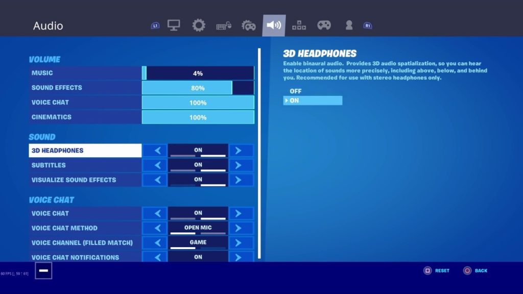 Fortnite'ta Ayak Sesleri Açma