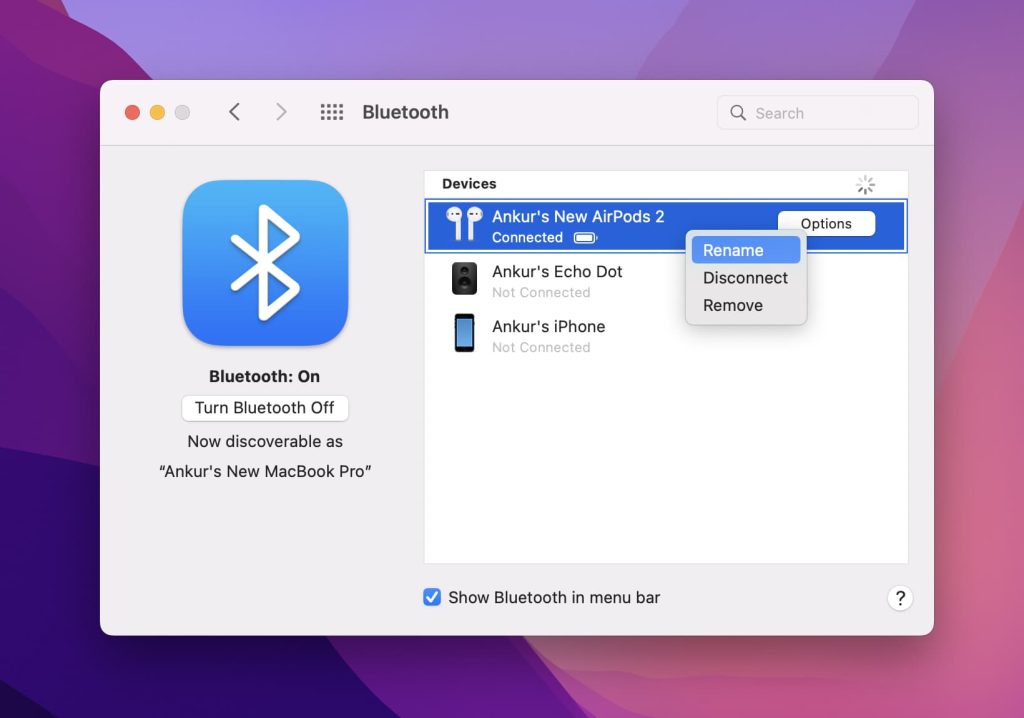 Mac'inizdeki Bluetooth Aygıtlarını Nasıl Yeniden Adlandırırsınız?