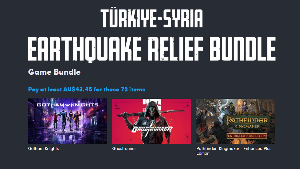 Humble Bundle'dan Deprem İçin Yardım Kampanyası