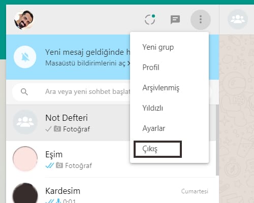 WhatsApp'tan Nasıl Çıkış Yapılır