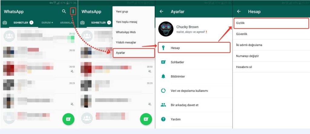 WhatsApp’ta Kişi Engelleme