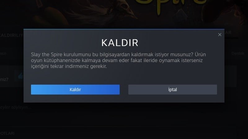 Steam Oyunu Kaldırma