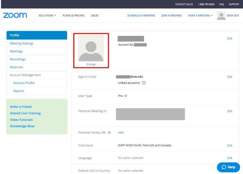 Zoom Profil Resmi Kaldırma