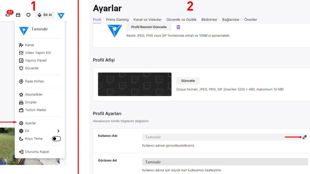 Twitch Kullanıcı Adı Değiştirme
