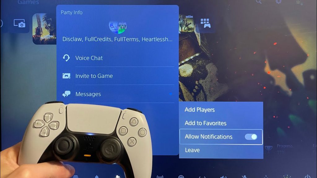 PS5'te Bildirimleri Kapatma