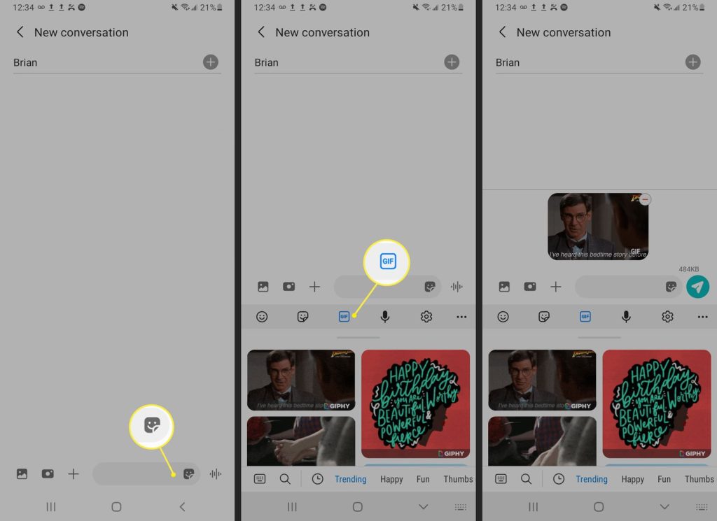 Facebook Messenger'da GIF Göndermek