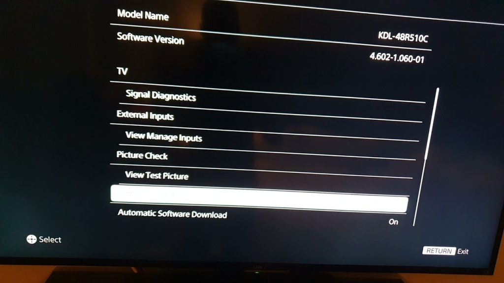 Sony TV Yazılımı Güncelleme