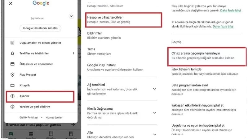 Play Store Geçmişi Nerede?