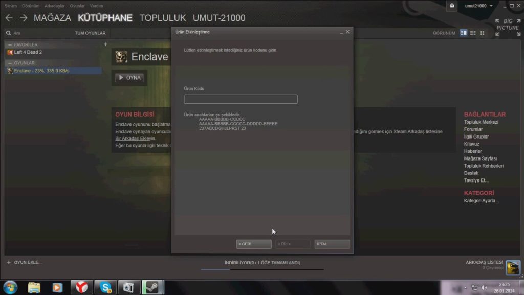 Steam Anahtarları ve Kodları Kullanma