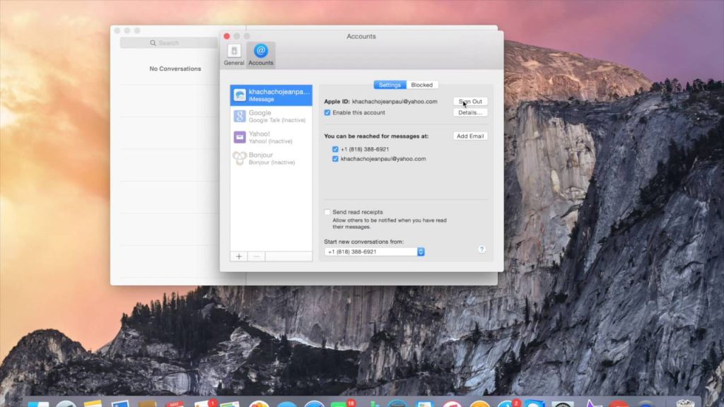 Mac’te E-posta Hesabından Çıkış Yapma