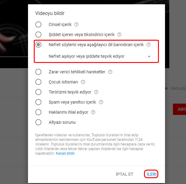 Bir Youtube Kanalı Nasıl Şikayet Edilir?