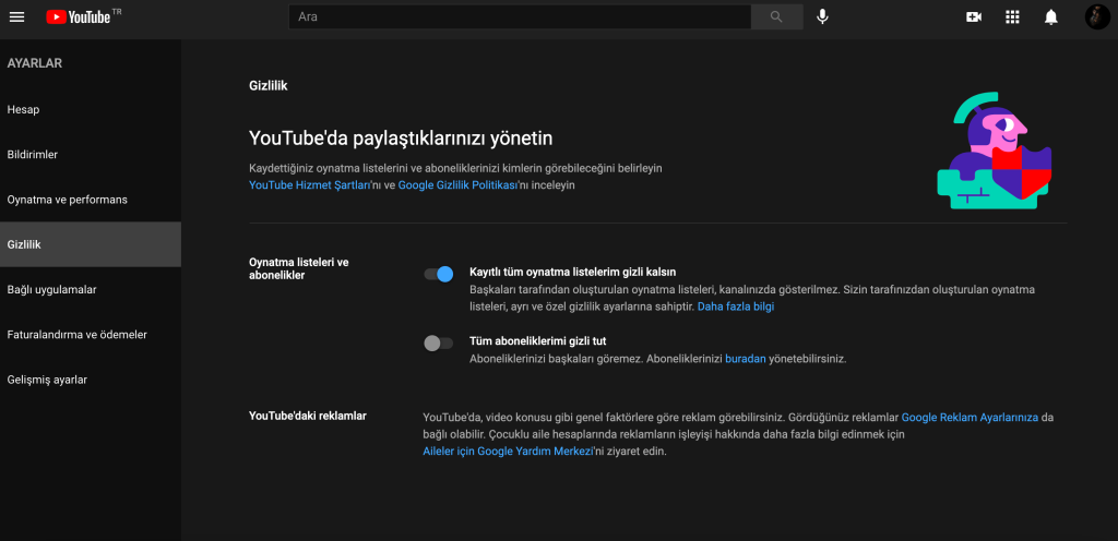 Youtube Oynatma Listesi Gizleme