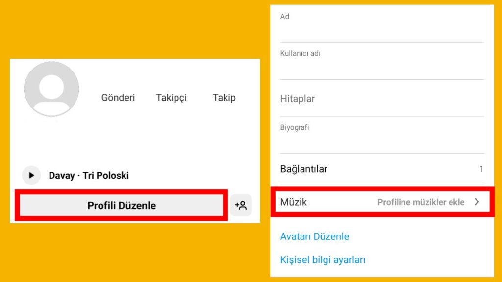 Instagram Profile Müzik Ekleme