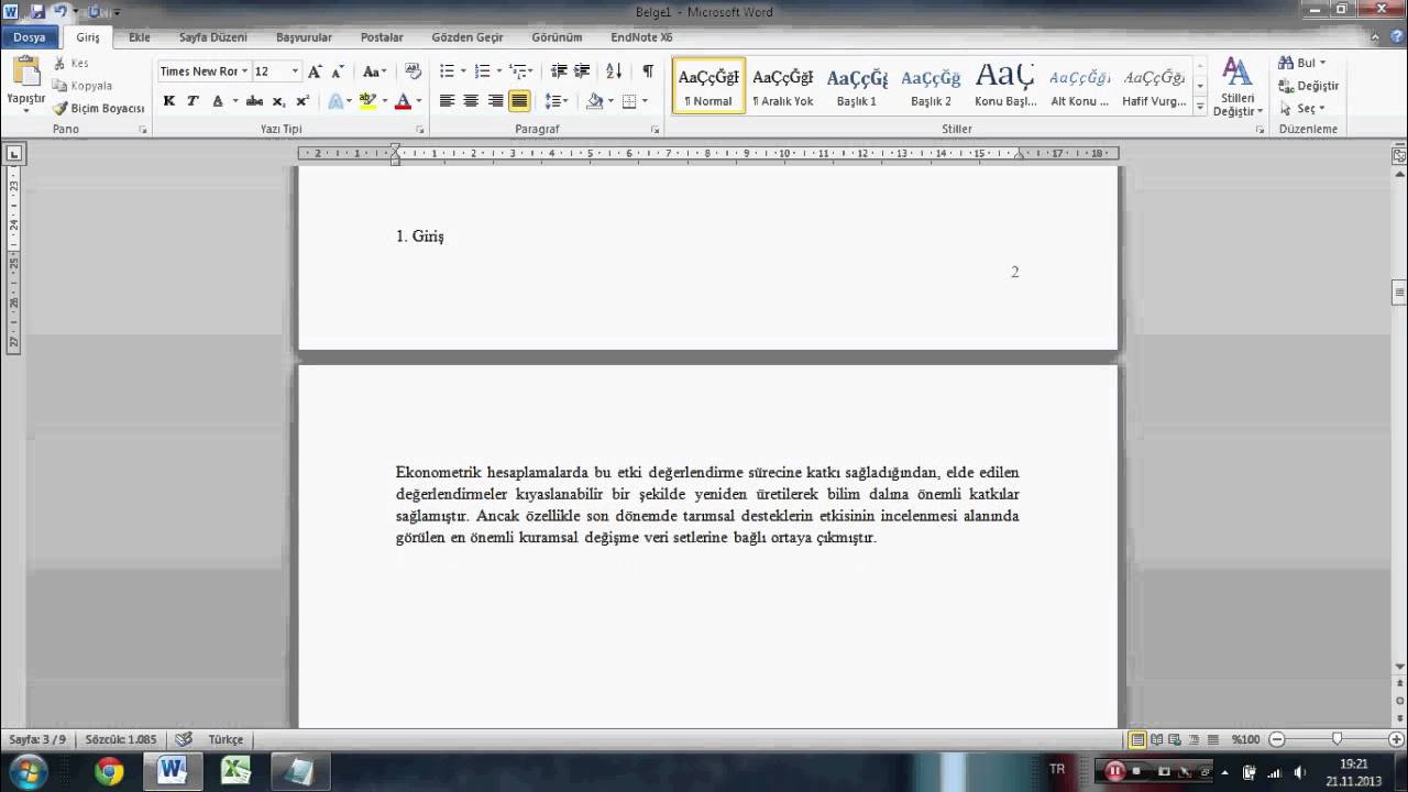 Microsoft Word Sayfa Ekleme