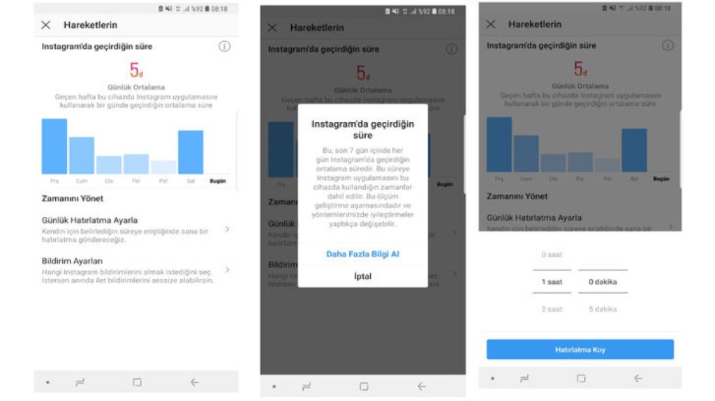 Instagram Geçirilen Süre Nereden Bakılır?