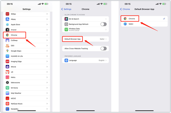 iPhone Varsayılan Tarayıcı Değiştirme