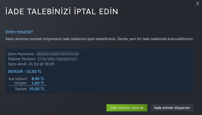Steam'de Oyun Nasıl İade Edilir?