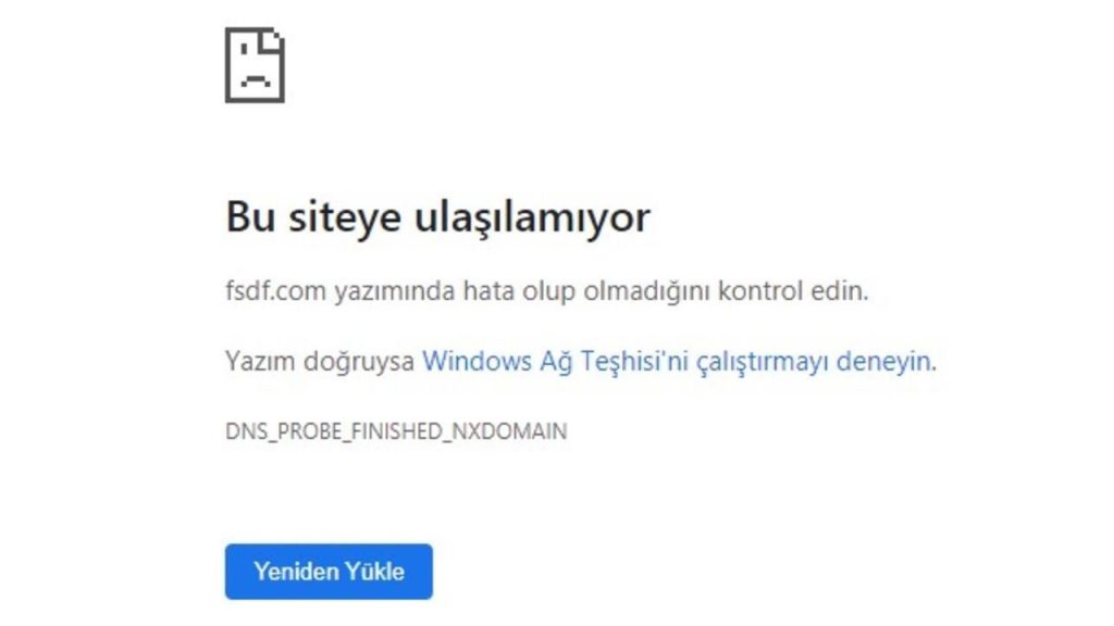 Bu Siteye Ulaşılamıyor Hatası Nasıl Düzelir?